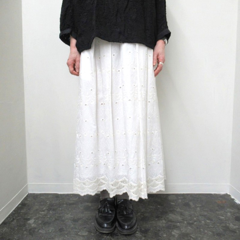 Michel Beaudouin  スカラップレーススカート /WH1 【日本製】